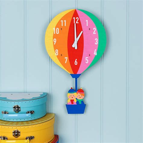 hot air balloon wall clock